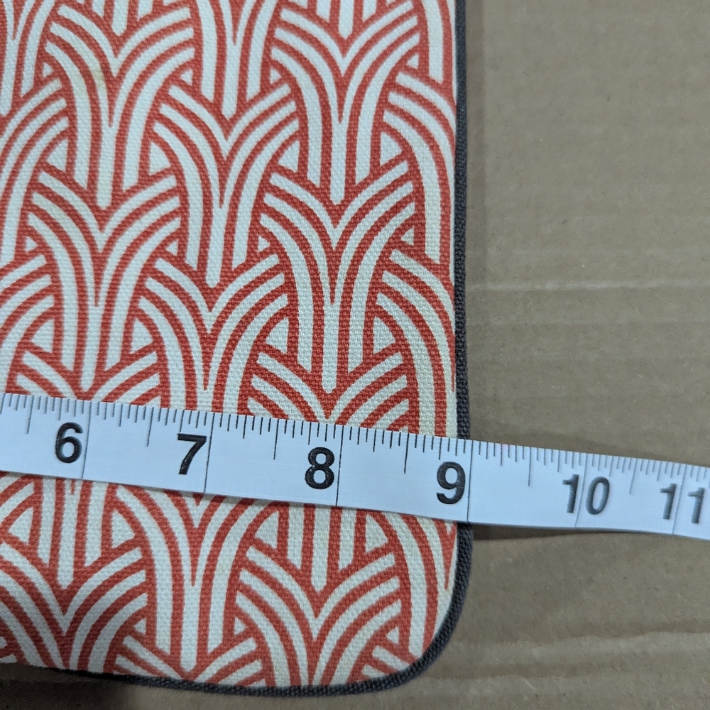 Ame & Lulu Peach Orange Cream Pattern Cross Body Canvas Purse Bag - Picture 7 of 9